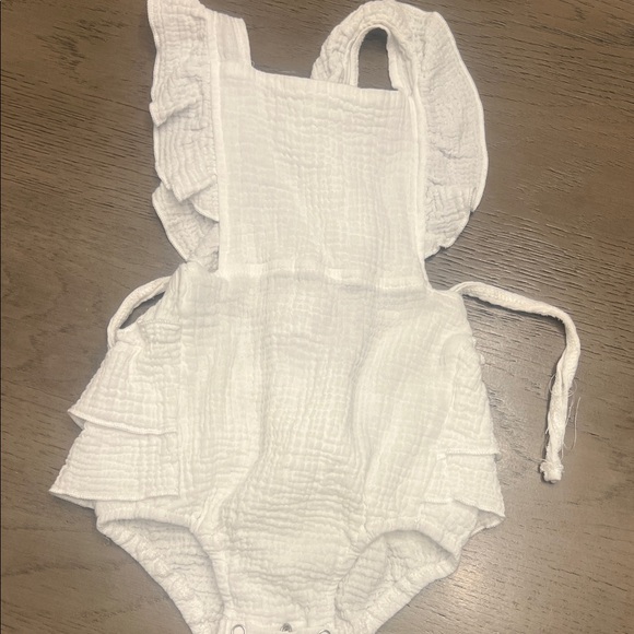 SHEIN Other - SHEIN White Ruffled Kids One Piece